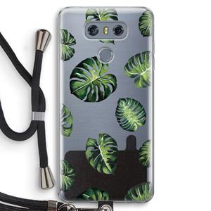 CaseCompany Tropische bladeren: LG G6 Transparant Hoesje met koord
