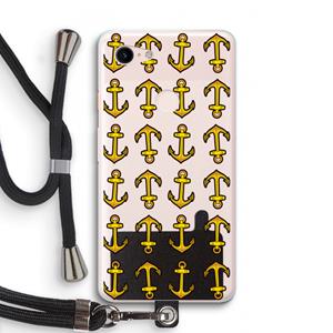CaseCompany Musketon Anchor: Pixel 3 XL Transparant Hoesje met koord