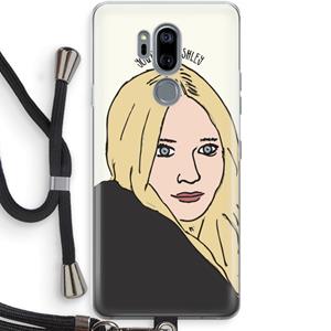 CaseCompany Ashley: LG G7 Thinq Transparant Hoesje met koord