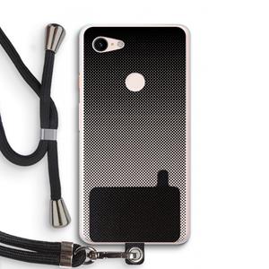 CaseCompany Musketon Halftone: Pixel 3 XL Transparant Hoesje met koord