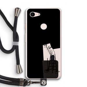 CaseCompany Musketon Painter: Pixel 3 XL Transparant Hoesje met koord