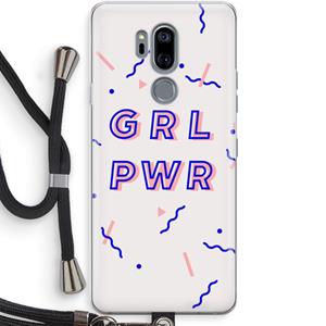 CaseCompany GRL PWR: LG G7 Thinq Transparant Hoesje met koord