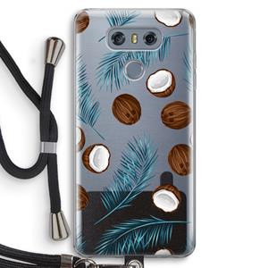 CaseCompany Kokosnoot roze: LG G6 Transparant Hoesje met koord