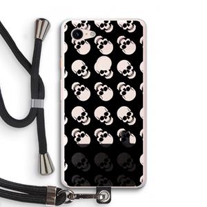 CaseCompany Musketon Skulls: Pixel 3 XL Transparant Hoesje met koord