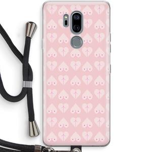 CaseCompany Ass 'n Titties: LG G7 Thinq Transparant Hoesje met koord
