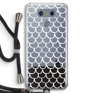 CaseCompany Dakpannetjes: LG G6 Transparant Hoesje met koord