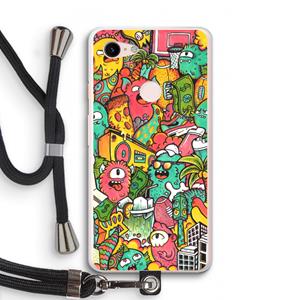 CaseCompany Vexx City: Pixel 3 XL Transparant Hoesje met koord