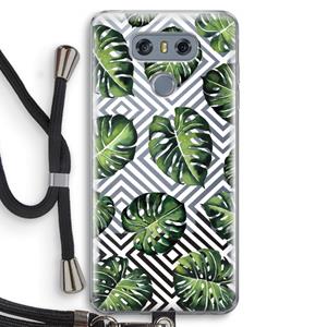 CaseCompany Geometrische jungle: LG G6 Transparant Hoesje met koord
