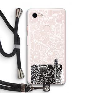 CaseCompany Vexx City #2: Pixel 3 XL Transparant Hoesje met koord