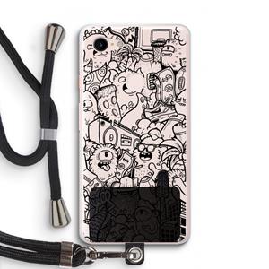 CaseCompany Vexx Black City : Pixel 3 XL Transparant Hoesje met koord