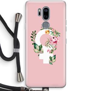 CaseCompany Venus: LG G7 Thinq Transparant Hoesje met koord