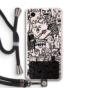 CaseCompany Vexx Black Mixtape: Pixel 3 XL Transparant Hoesje met koord