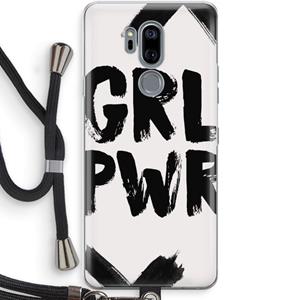 CaseCompany Girl Power #2: LG G7 Thinq Transparant Hoesje met koord