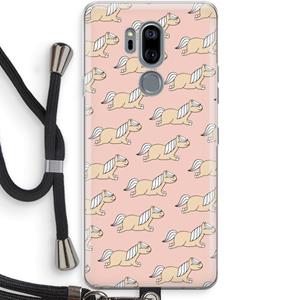 CaseCompany Ponys: LG G7 Thinq Transparant Hoesje met koord
