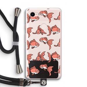 CaseCompany Blub: Pixel 3 XL Transparant Hoesje met koord