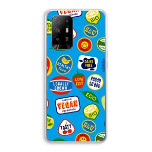 CaseCompany Fruitsticker: Oppo A94 5G Transparant Hoesje