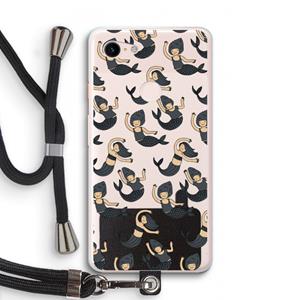 CaseCompany Zeemeermin: Pixel 3 XL Transparant Hoesje met koord
