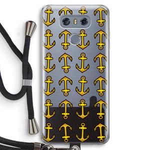 CaseCompany Musketon Anchor: LG G6 Transparant Hoesje met koord