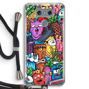 CaseCompany Vexx Mixtape: LG G6 Transparant Hoesje met koord