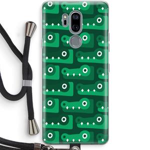 CaseCompany Crocs: LG G7 Thinq Transparant Hoesje met koord