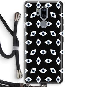 CaseCompany Eyes pattern: LG G7 Thinq Transparant Hoesje met koord