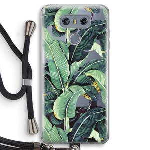 CaseCompany Bananenbladeren: LG G6 Transparant Hoesje met koord