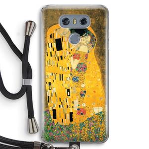 CaseCompany Der Kuss: LG G6 Transparant Hoesje met koord