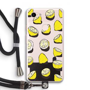 CaseCompany When Life Gives You Lemons...: Pixel 3 XL Transparant Hoesje met koord