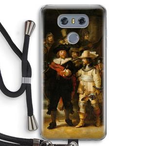 CaseCompany De Nachtwacht: LG G6 Transparant Hoesje met koord