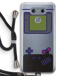 CaseCompany Game On: LG G6 Transparant Hoesje met koord