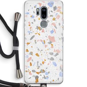 CaseCompany Terrazzo N°8: LG G7 Thinq Transparant Hoesje met koord