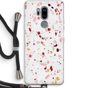 CaseCompany Terrazzo N°9: LG G7 Thinq Transparant Hoesje met koord