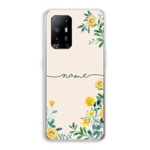 CaseCompany Gele bloemen: Oppo A94 5G Transparant Hoesje