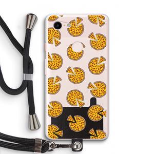 CaseCompany You Had Me At Pizza: Pixel 3 XL Transparant Hoesje met koord