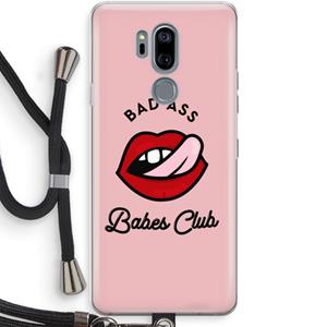 CaseCompany Badass Babes Club: LG G7 Thinq Transparant Hoesje met koord