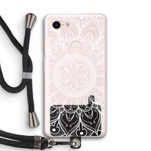 CaseCompany Roses Are Red: Pixel 3 XL Transparant Hoesje met koord