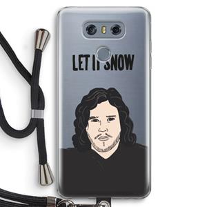 CaseCompany Let It Snow: LG G6 Transparant Hoesje met koord