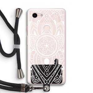 CaseCompany It's Complicated: Pixel 3 XL Transparant Hoesje met koord