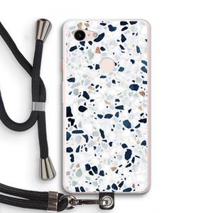 CaseCompany Terrazzo N°1: Pixel 3 XL Transparant Hoesje met koord
