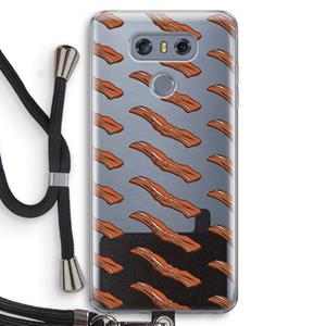 CaseCompany Bacon to my eggs #2: LG G6 Transparant Hoesje met koord