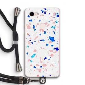 CaseCompany Terrazzo N°6: Pixel 3 XL Transparant Hoesje met koord
