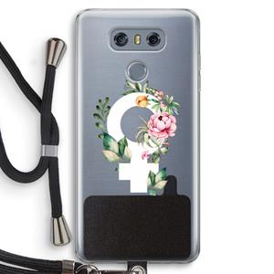 CaseCompany Venus: LG G6 Transparant Hoesje met koord
