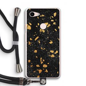 CaseCompany Terrazzo N°7: Pixel 3 XL Transparant Hoesje met koord