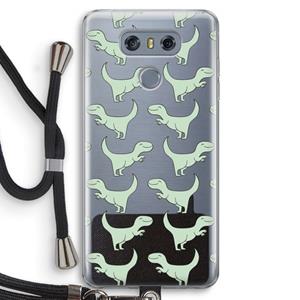CaseCompany Dinos: LG G6 Transparant Hoesje met koord