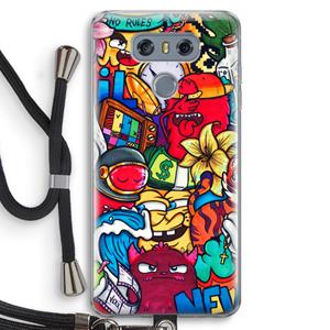CaseCompany No Rules: LG G6 Transparant Hoesje met koord