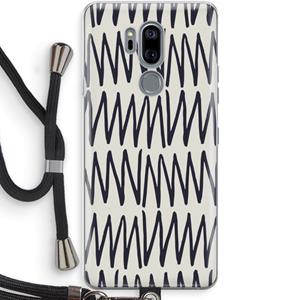 CaseCompany Marrakech Zigzag: LG G7 Thinq Transparant Hoesje met koord
