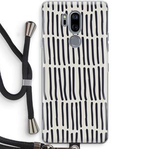 CaseCompany Moroccan stripes: LG G7 Thinq Transparant Hoesje met koord