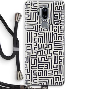 CaseCompany Moroccan Print: LG G7 Thinq Transparant Hoesje met koord