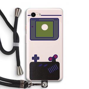 CaseCompany Game On: Pixel 3 XL Transparant Hoesje met koord