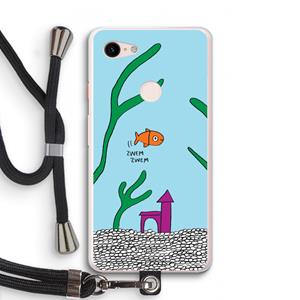 CaseCompany Aquarium: Pixel 3 XL Transparant Hoesje met koord